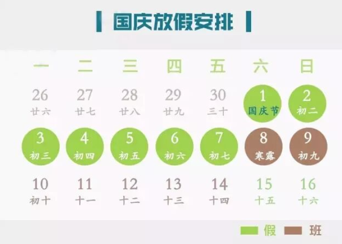 十一长假休几天？节后返工全解析，这些日期安排你必须知道！